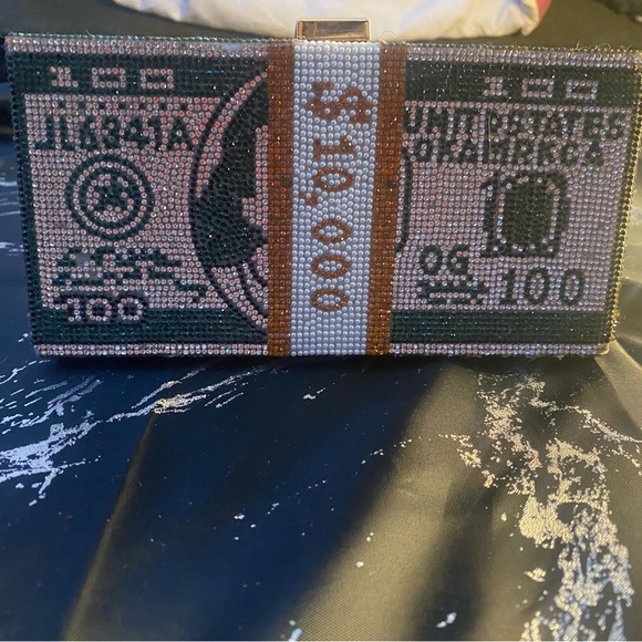 Dollar Rhinestone box Evening Bag  ! 🌟 - Picture 2 of 5